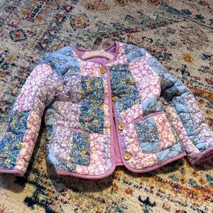 Garanimals Kids Patchwork Puffer Jacket - Purple and Blue